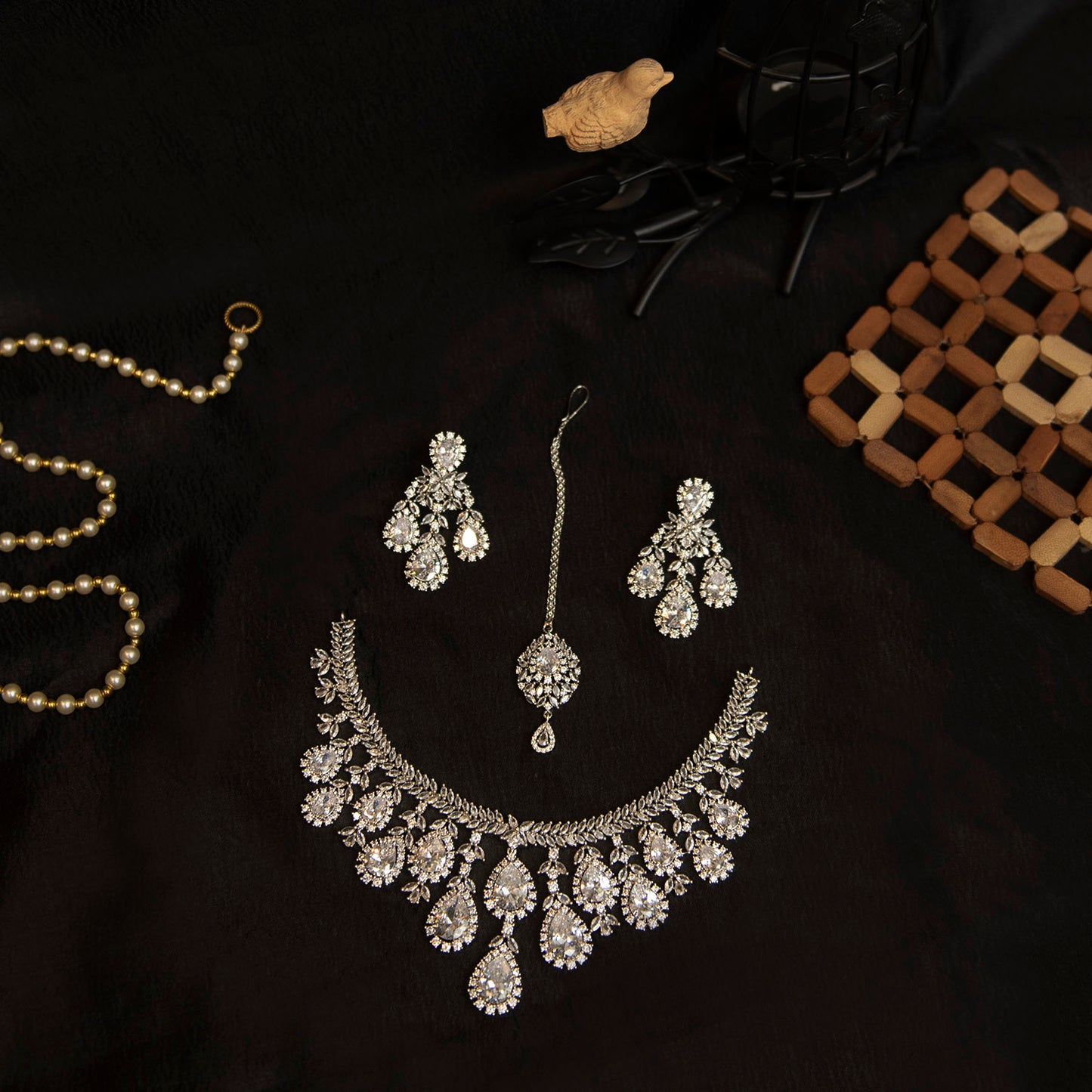 Luxe Crystal Cascade Set
