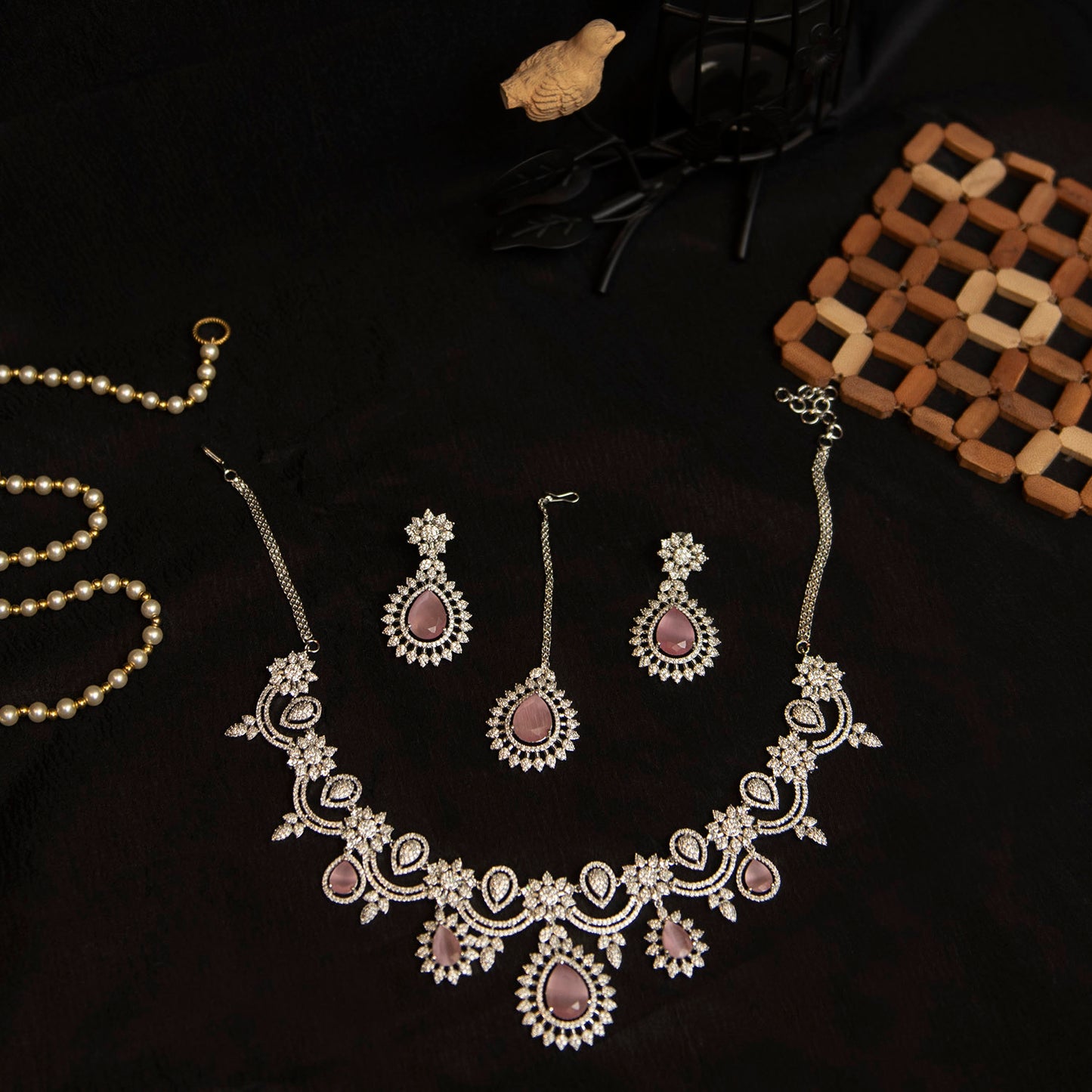 Noore Elan – Premium AD Maharani Necklace Set