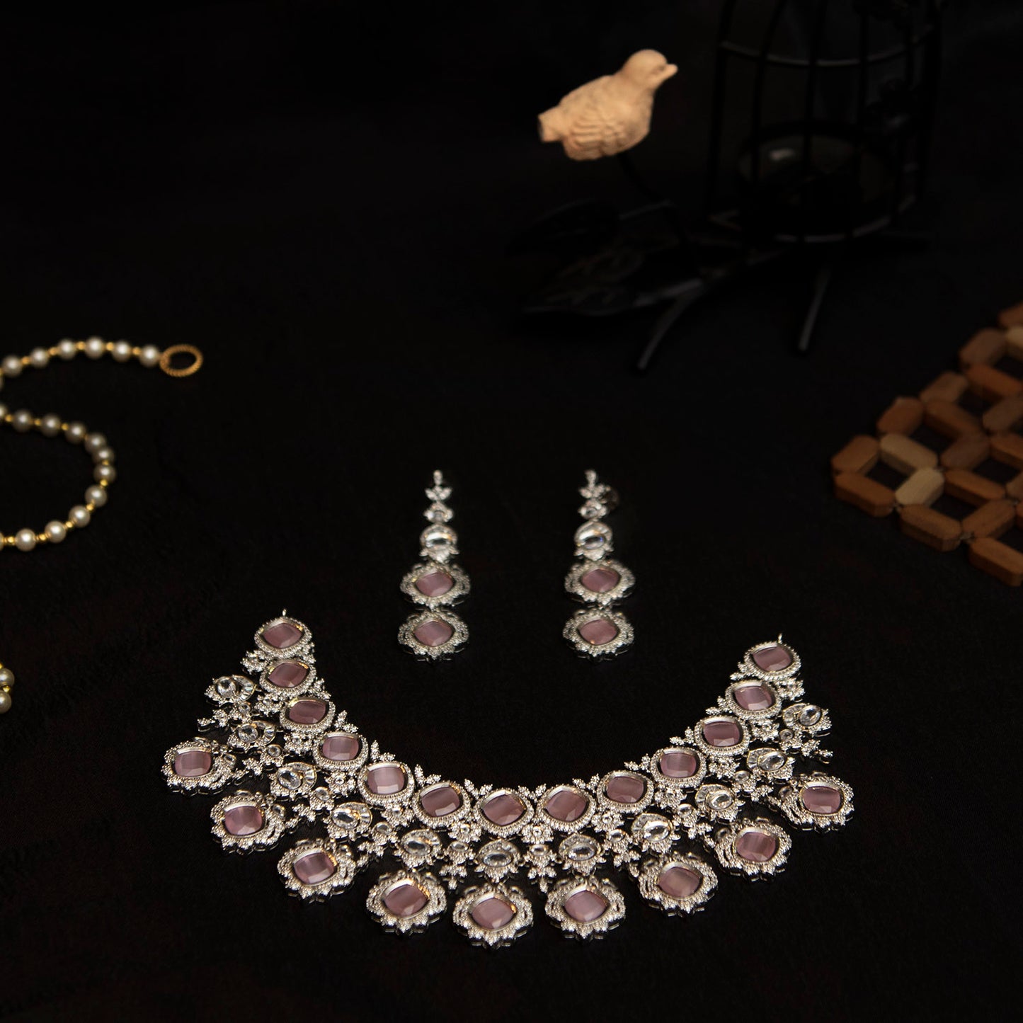 Velvet Dusk Radiance – Regal Cushion Cut Luxe Set
